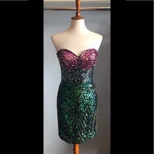 Multi colored Sherri Hill sequins dress